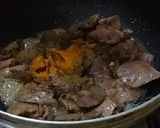 A picture of step 1 of Fry liver (kaleji).