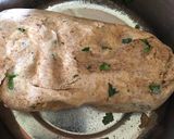 A picture of step 3 of Rajgira stuffed paratha.