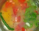 A picture of step 1 of Onion tomato kosthu.