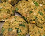 A picture of step 3 of Crispy Rice mix veg vada.
