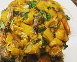 A picture of step 1 of Unripe plantain porridge.