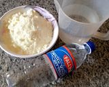 A picture of step 1 of Homemade cream cheese with powdered milk.