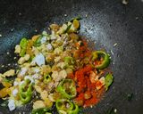 A picture of step 5 of Kaju Karela.