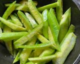 A picture of step 5 of Ridge gourd curry with Lentil Dumplings.
