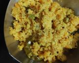 A picture of step 1 of Lapsi tikki dahi chat.