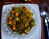 सेम फली आलू की स्वादिष्ट सब्जी रेसिपी चरण 6 फोटो