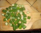 A picture of step 3 of Persian Okra stew with beef.