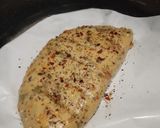 A picture of step 14 of Garlic Bread with fresh basil (no oven bread).