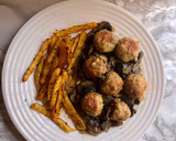 Foto del paso 4 de la receta: Albóndigas de pavo y quinoa con salsa de champiñones