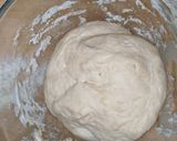 A picture of step 5 of Mozzarella and chorizo tear and share bread.