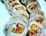 Foto del paso 4 de la receta: Sobrebarriga o matambre rellena de verduras