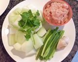 Hình bước làm 1 của món Canh bí xanh nấu thịt gà viên