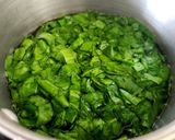 A picture of step 2 of Broccoli Leek Peas Palak Green Pulav.