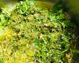 A picture of step 2 of Ponnangane spinach rasam.