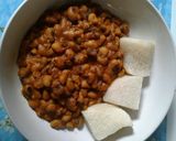 A picture of step 1 of Yummy fried beans with yam.
