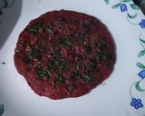 A picture of step 2 of Beetroot Chilla.