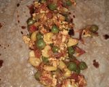 A picture of step 5 of Veggie paneer roll.