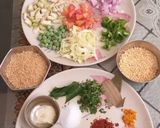 A picture of step 1 of Rajwadi Khichdi.