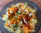 A picture of step 3 of Cucumber and Tomato Salad Goes Gourmet (Caramelized Onion Version).
