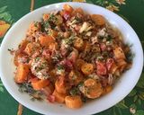 Une image de l'étape 14 de Salade marinée de carottes aux tomates et jambon sauce cumin.