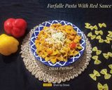 A picture of step 7 of Farfalle Pasta With Red Sauce.