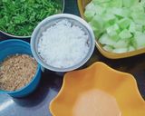 A picture of step 1 of Khamang kakdi (cucumber).