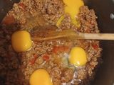 Pastel de carne, puré de boñatos y papas