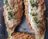 Foto del paso 6 de la receta: Berenjenas rellenas de pisto, lentejas y boulgour