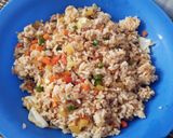 Foto langkah ke 5 dari resep Nasi goreng sayuran.