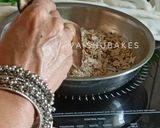 A picture of step 2 of Multigrain Laddus with Rolled Oats & Sattu.