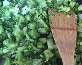 A picture of step 6 of Garlic and chilli broccoli - vegan.