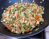 A picture of step 4 of Filipino Vegetable Lumpia.