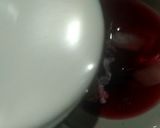 A picture of step 2 of Hibiscus green tea with coconut milk.