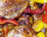 A picture of step 3 of Eggplant Casserole with Freekeh, Bell Peppers, and Cheese.