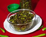 A picture of step 3 of Greenchilli Achar.