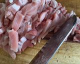 A picture of step 1 of Pork in Maggi sauce หมูแม๊กกี้.