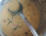 A picture of step 3 of Moong dal chilla.