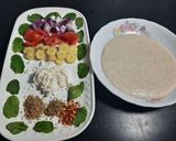 A picture of step 1 of Healthy Oats pizza.