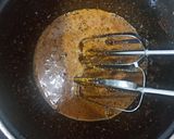 A picture of step 2 of Dalgona coffee macaroons.