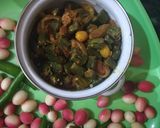 A picture of step 5 of Lady finger with onion and karonde(karissa carandas).
