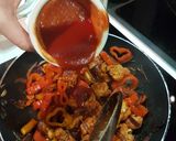 A picture of step 5 of Sweet and smokey chicken wraps.