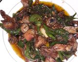 Foto langkah ke 4 dari resep Cumi Kering Cabe Ijo.