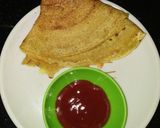 A picture of step 9 of Besan chilla.