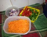 A picture of step 1 of Spiced matoke with beef #charityrecipe#4weekchallenge.