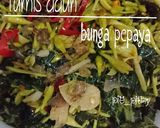 Foto langkah ke 4 dari resep Tumis daun bunga pepaya ebi by me piepithy.