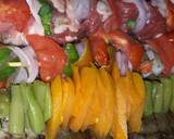 Les brochette de viande aux légumes à la panineuse étape de la recette 1 photo