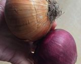 Foto del paso 1 de la receta: Cebollas fermentadas 🧅Fermento de cebolla amarilla y cebolla morada 💛💜Probióticos 🦠🦠🦠🦠🦠🦠