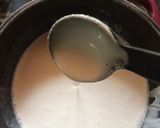 A picture of step 2 of Kerala appam with egg curry,beetroot toran (with coconut).