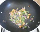 A picture of step 1 of Breakfast Fried Rice Served with a Poached Egg#BreakfastContest.