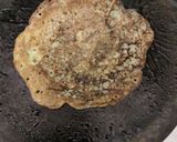 A picture of step 6 of Moong dal chilla.